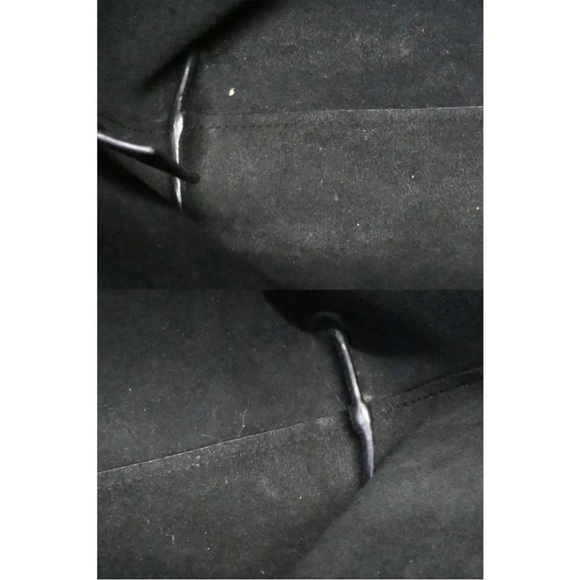 Saint Laurent Black Leather Tote with Gold Accent - Picture 10 of 10